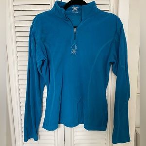 Spyder-Women's Shimmer Bug Fleece Half Zip Pullover-SIZE: 14/FIT: xl